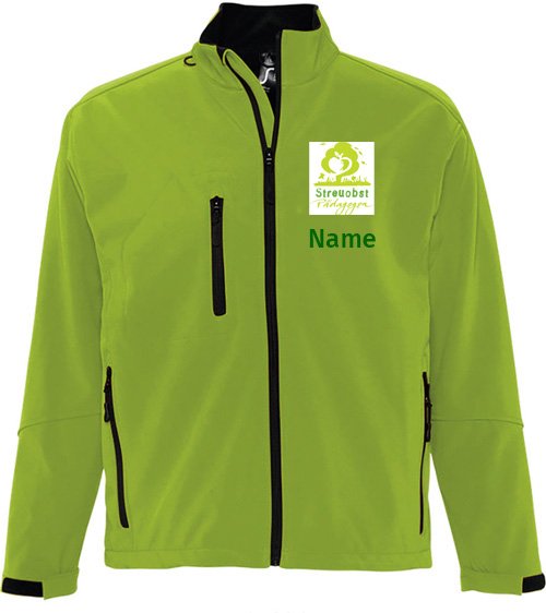 254660_streuobst Softshell Jacke inklusive Logo Rücken und Brust sowie den eigenen Namen