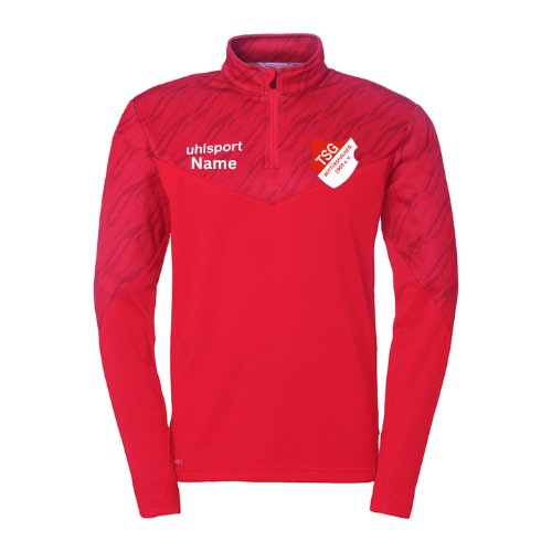 1/4 Zip Top mit Vereinsnamen TSG Wittershausen / Vereinswappen / Sponsoren sowie Eigener Name