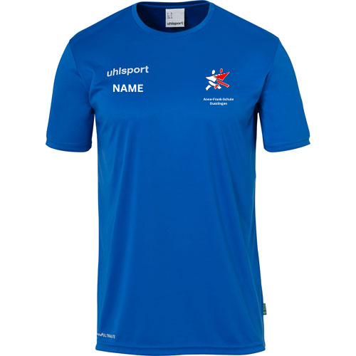 Trikot mit Anne Frank Schule Dusslingen Logo Hinten und Vorne